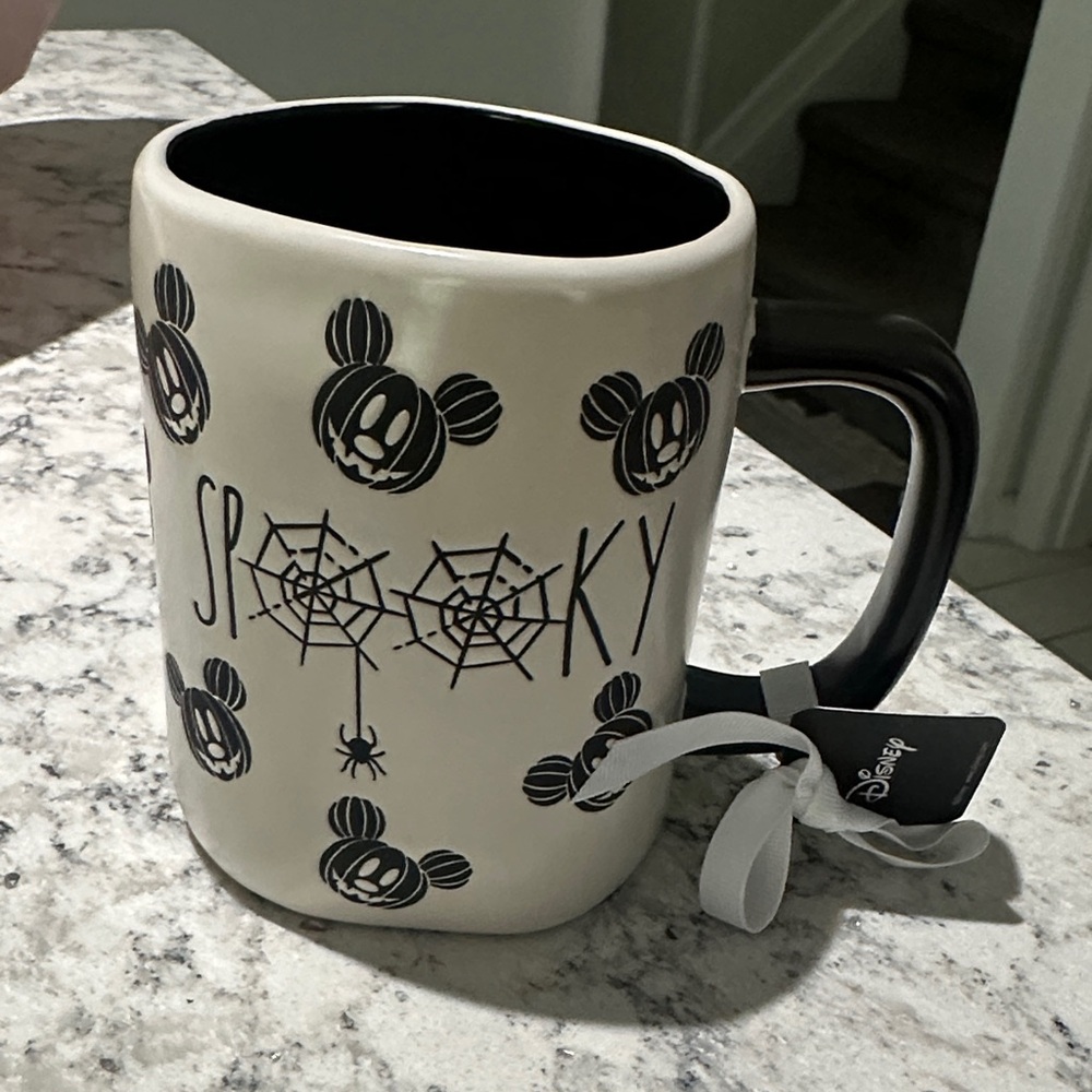 Rae Dunn x Disney Mickey Mouse “Spooky” Ceramic Glass Mug (NWT)